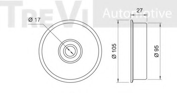 Натяжной ролик, поликлиновой  ремень BERTOLOTTI 70088