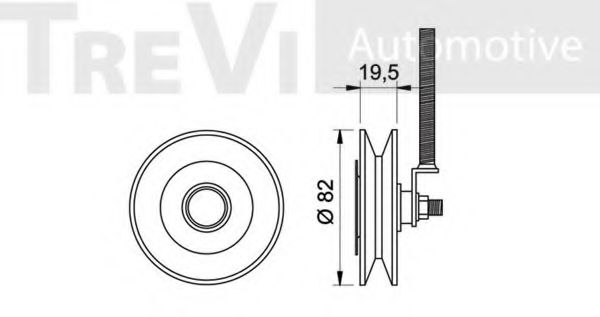Натяжной ролик, поликлиновой  ремень BERTOLOTTI 56605