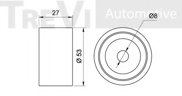 Паразитный / Ведущий ролик, зубчатый ремень TREVI AUTOMOTIVE D209