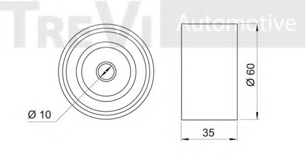 Паразитный / Ведущий ролик, зубчатый ремень BERTOLOTTI 57280