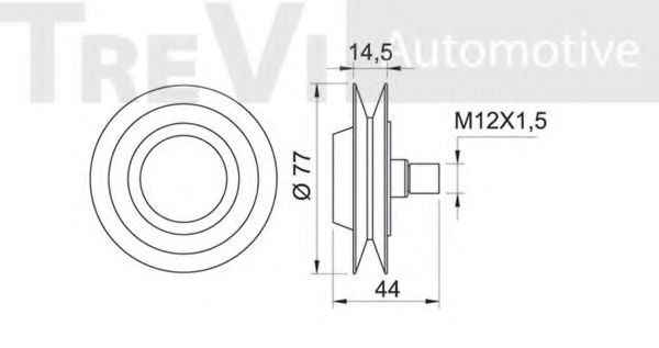 Натяжной ролик, клиновой ремень TREVI AUTOMOTIVE T1995