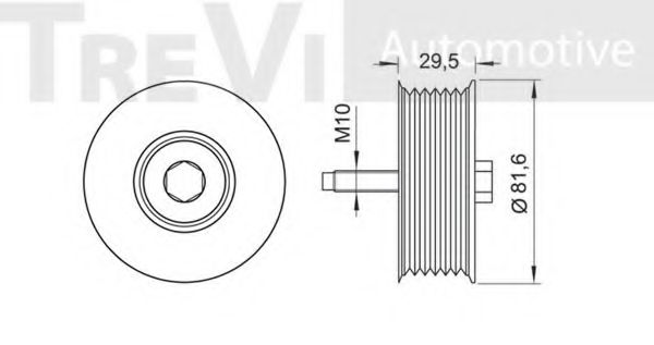 Натяжной ролик, поликлиновой  ремень TREVI AUTOMOTIVE A1566