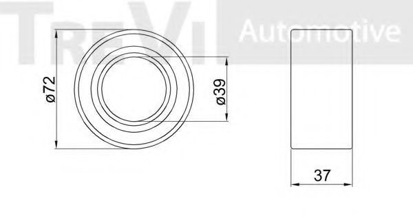 Комплект подшипника ступицы колеса TREVI AUTOMOTIVE WB1334