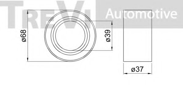 Комплект подшипника ступицы колеса TREVI AUTOMOTIVE 50301