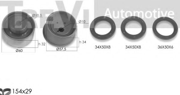 Комплект ремня ГРМ TREVI AUTOMOTIVE KD1349S