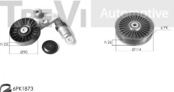 Поликлиновой ременный комплект TREVI AUTOMOTIVE KA1177