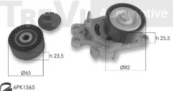 Поликлиновой ременный комплект TREVI AUTOMOTIVE KA1194