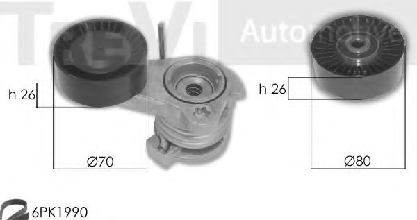 Поликлиновой ременный комплект TREVI AUTOMOTIVE KA1231