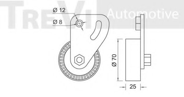 Натяжной ролик, поликлиновой  ремень LEMFÖRDER 2471101