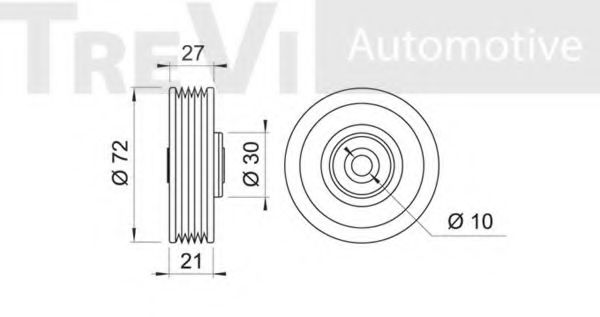 Паразитный / ведущий ролик, поликлиновой ремень HK U520