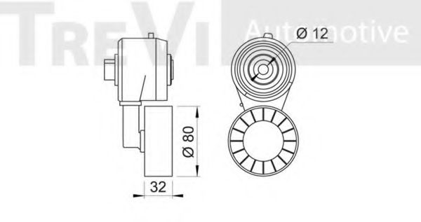 Натяжная планка, поликлиновой ремень BERTOLOTTI 56563