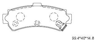 Комплект тормозных колодок, дисковый тормоз ASIMCO KD1724
