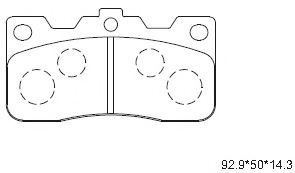 Комплект тормозных колодок, дисковый тормоз ASIMCO KD2779