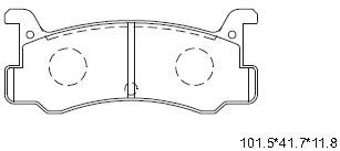 Комплект тормозных колодок, дисковый тормоз ASIMCO KD3753