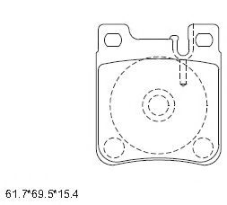 Комплект тормозных колодок, дисковый тормоз ASIMCO KD7750