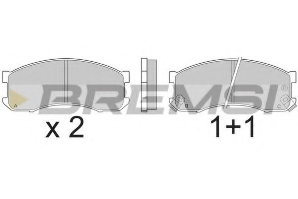 Комплект тормозных колодок, дисковый тормоз BREMSI BP2504