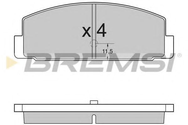 Комплект тормозных колодок, дисковый тормоз BREMSI BP2954