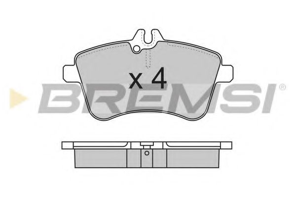 Комплект тормозных колодок, дисковый тормоз BREMSI BP3172