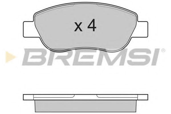 Комплект тормозных колодок, дисковый тормоз BREMSI BP3186