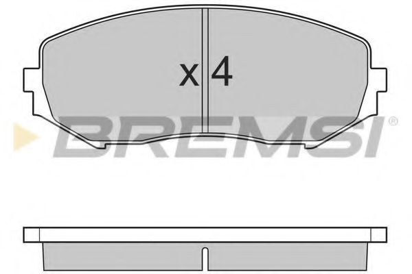 Комплект тормозных колодок, дисковый тормоз BREMSI BP3244