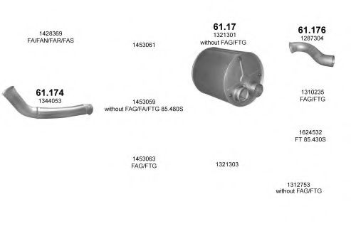 Система выпуска ОГ POLMO POLMO05587