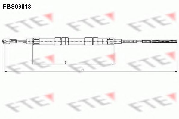 Трос, стояночная тормозная система FTE FBS03018