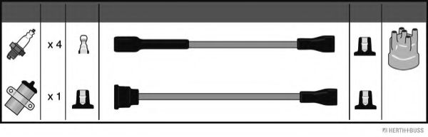 Комплект проводов зажигания AD 201626
