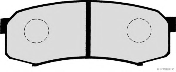Комплект тормозных колодок, дисковый тормоз HERTH+BUSS JAKOPARTS J3612010