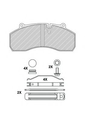 Комплект тормозных колодок, дисковый тормоз FERODO FCV1901B