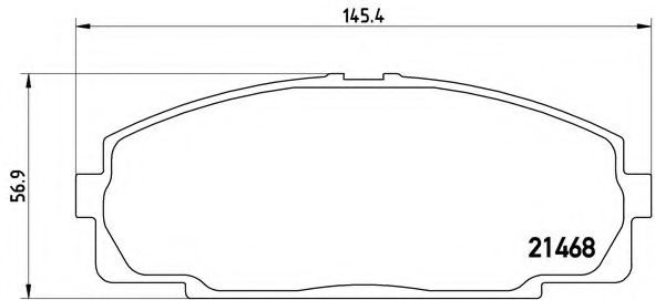 Комплект тормозных колодок, дисковый тормоз BREMBO P 83 092