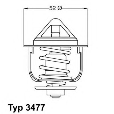 Термостат, охлаждающая жидкость WAHLER 3477.88D