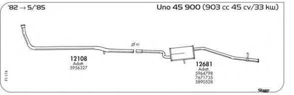 Система выпуска ОГ AKS DASIS SGFI174