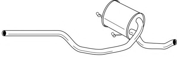 Средний глушитель выхлопных газов AKS DASIS SG45450