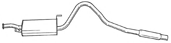 Глушитель выхлопных газов конечный AKS DASIS SG38615