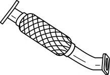 Труба выхлопного газа AKS DASIS SG25205