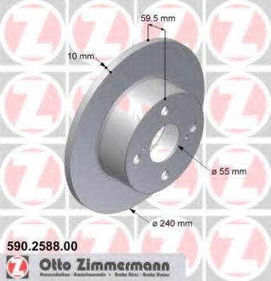 Тормозной диск ZIMMERMANN 590.2588.00