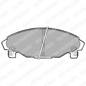 Комплект тормозных колодок, дисковый тормоз DELPHI LP1064