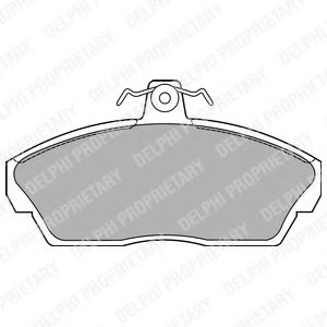 Комплект тормозных колодок, дисковый тормоз DELPHI LP1450