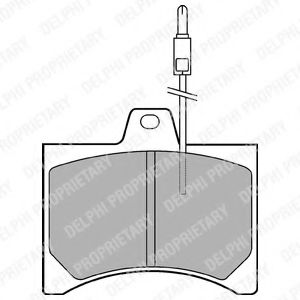 Комплект тормозных колодок, дисковый тормоз DELPHI LP177