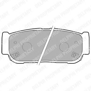 Комплект тормозных колодок, дисковый тормоз DELPHI LP1797