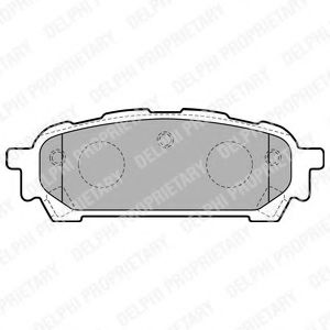 Комплект тормозных колодок, дисковый тормоз DELPHI LP1822