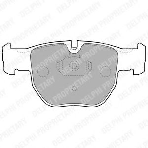Комплект тормозных колодок, дисковый тормоз DELPHI LP1863