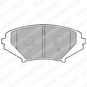 Комплект тормозных колодок, дисковый тормоз DELPHI LP1867