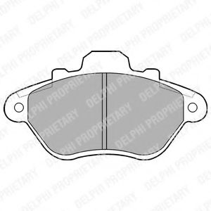 Комплект тормозных колодок, дисковый тормоз DELPHI 21298