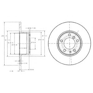 Тормозной диск DELPHI BG2430