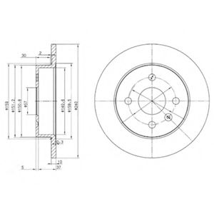 Тормозной диск DELPHI BG3403