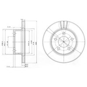 Тормозной диск DELPHI BG3532