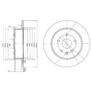 Тормозной диск DELPHI BG3907