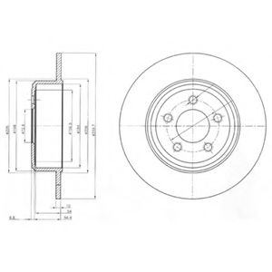 Тормозной диск DELPHI BG4074