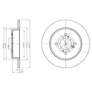 Тормозной диск DELPHI BG4345